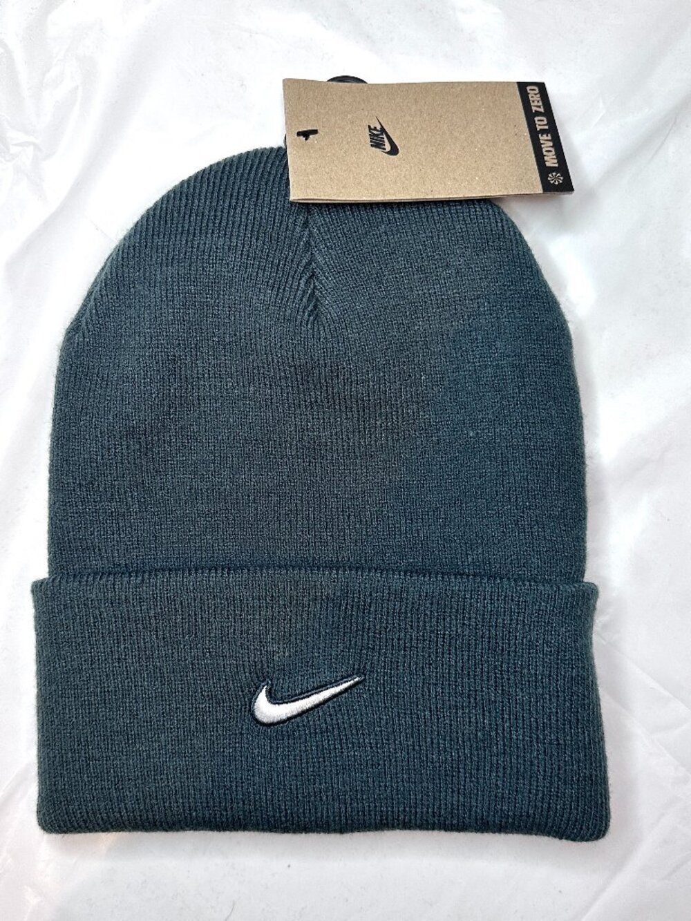 NEW Men's NIKE Originals Dark Teal Sport Beanie Hat Swoosh Athletic Logo